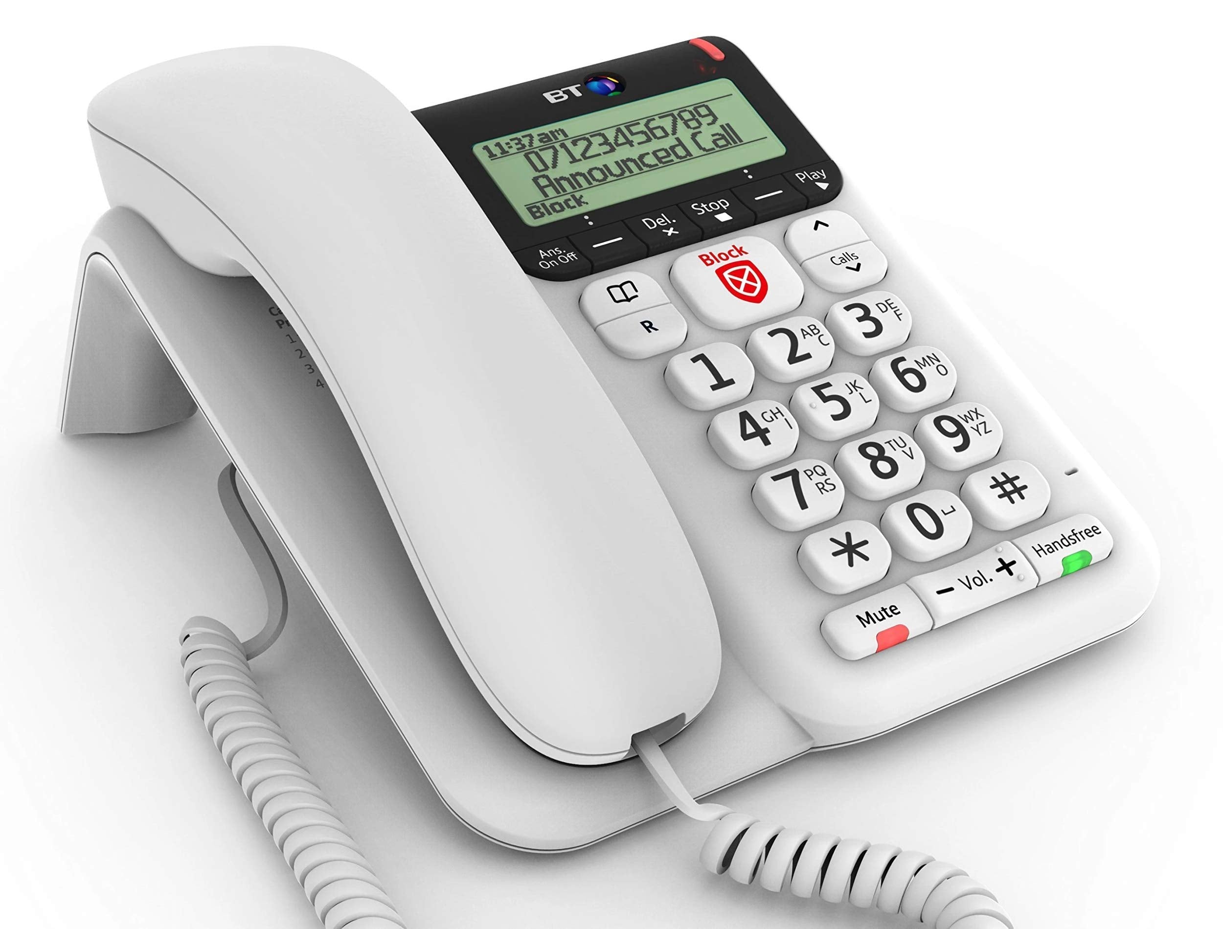 BT Décor 2600 Corded Landline Phone with Advanced Call Blocker