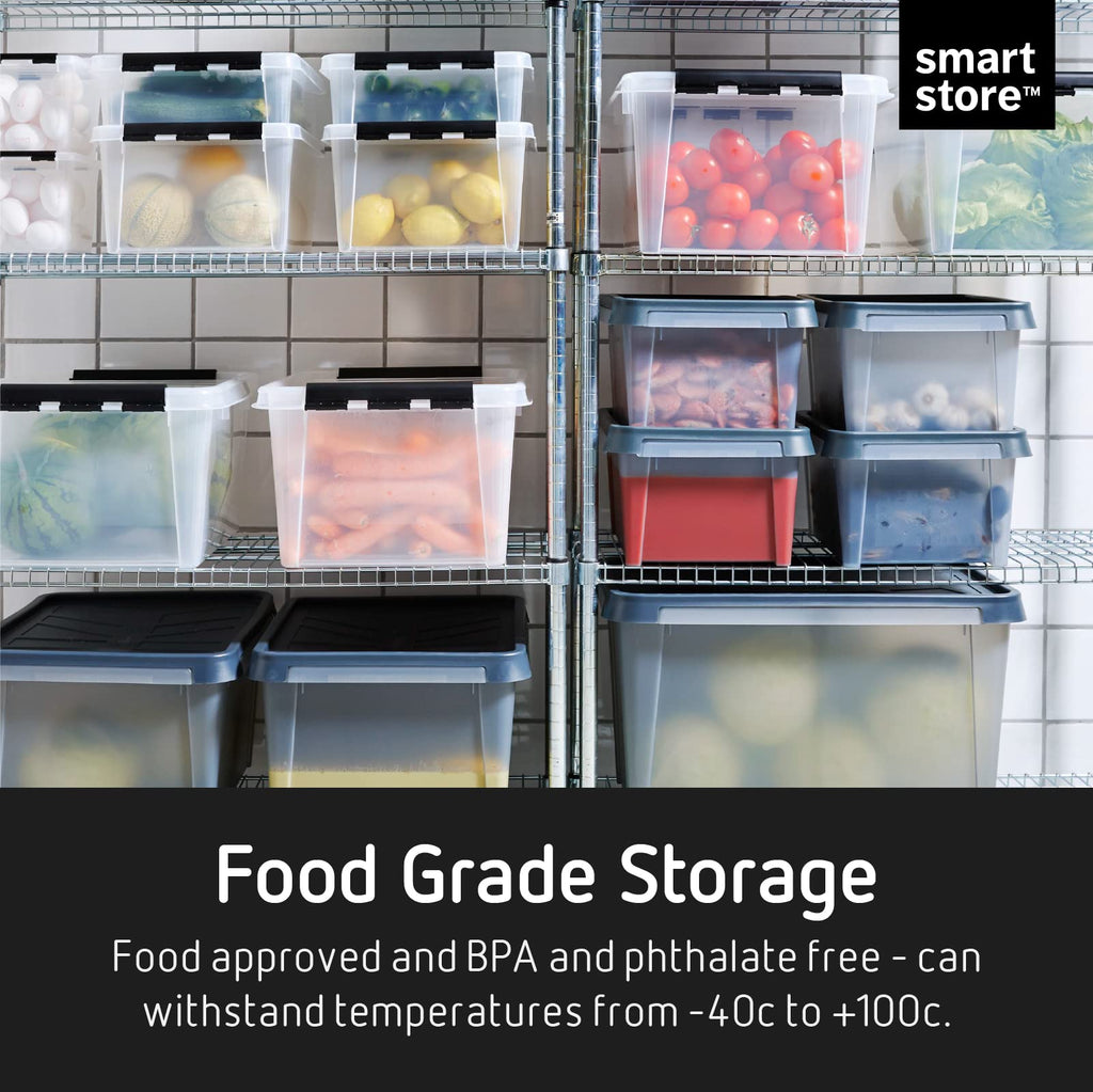 SmartStore 14L Clear Plastic Storage Boxes with Lids | 10 Pack Stackable