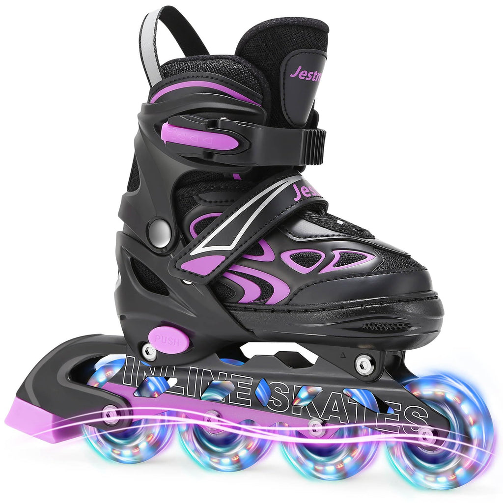 Jolof Store Kids Light Up Inline Skates - Adjustable Roller Blades
