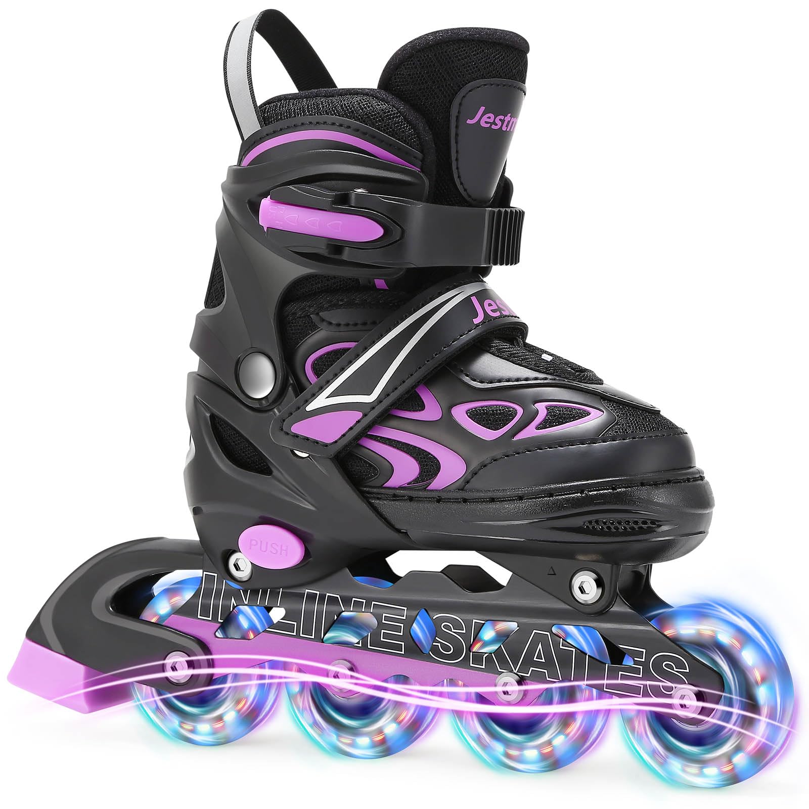 Jolof Store Kids Light Up Inline Skates - Adjustable Roller Blades