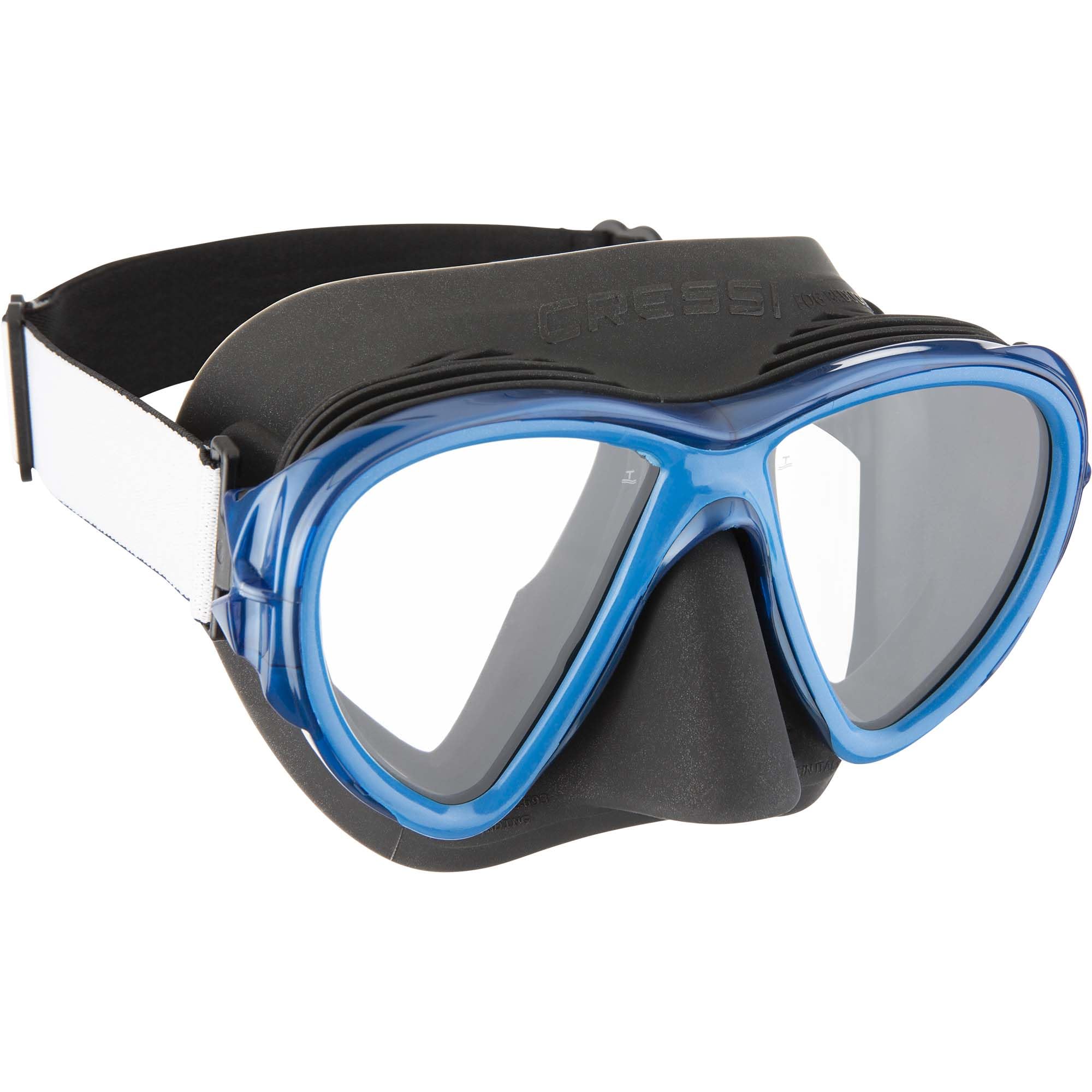 Cressi Fiji Snorkeling Mask – Anti-Fog System with Elastic Fabric Strap