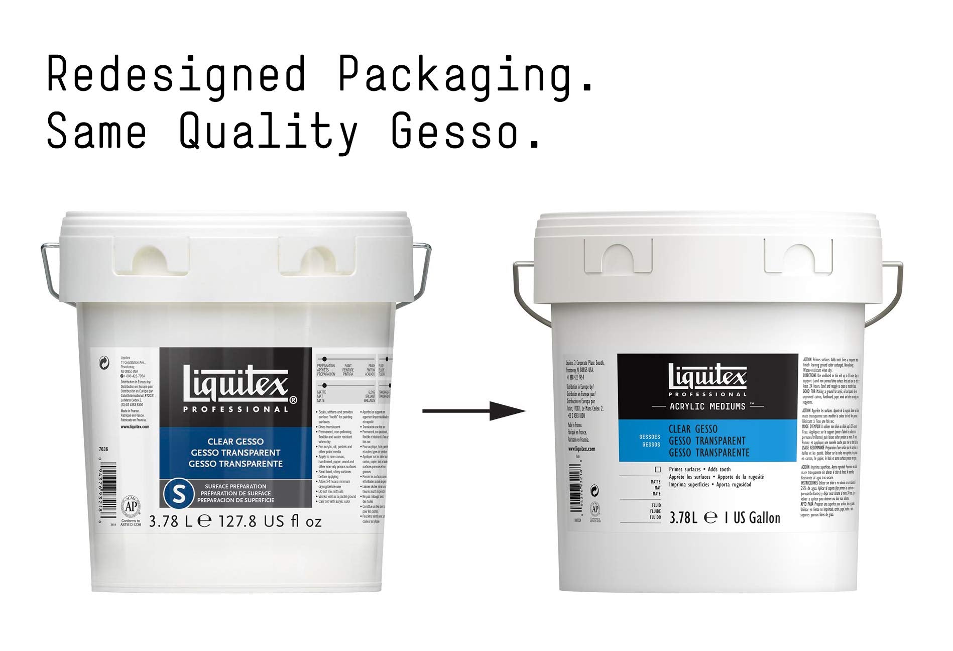 Liquitex Professional Clear Gesso Surface Prep Medium - 3.79L Bottle