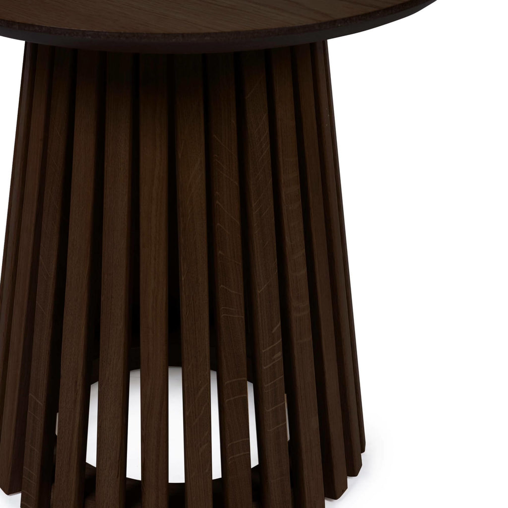Julian Bowen Ollie Slatted End Table - Cocoa Oak, Brown - H45 x W45cm - image 4