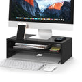 BONTEC Wooden Monitor Stand Riser | Ergonomic Desk Organizer, 420mm