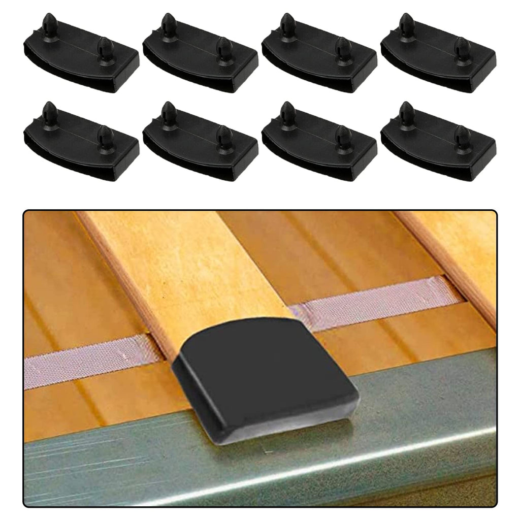 hifrom Slatted Frame Brackets Set, 20 Pieces, High Density Polyethylene, Black, for Beds up to 53 mm Wide, Single Double Beds Accessories - image 3
