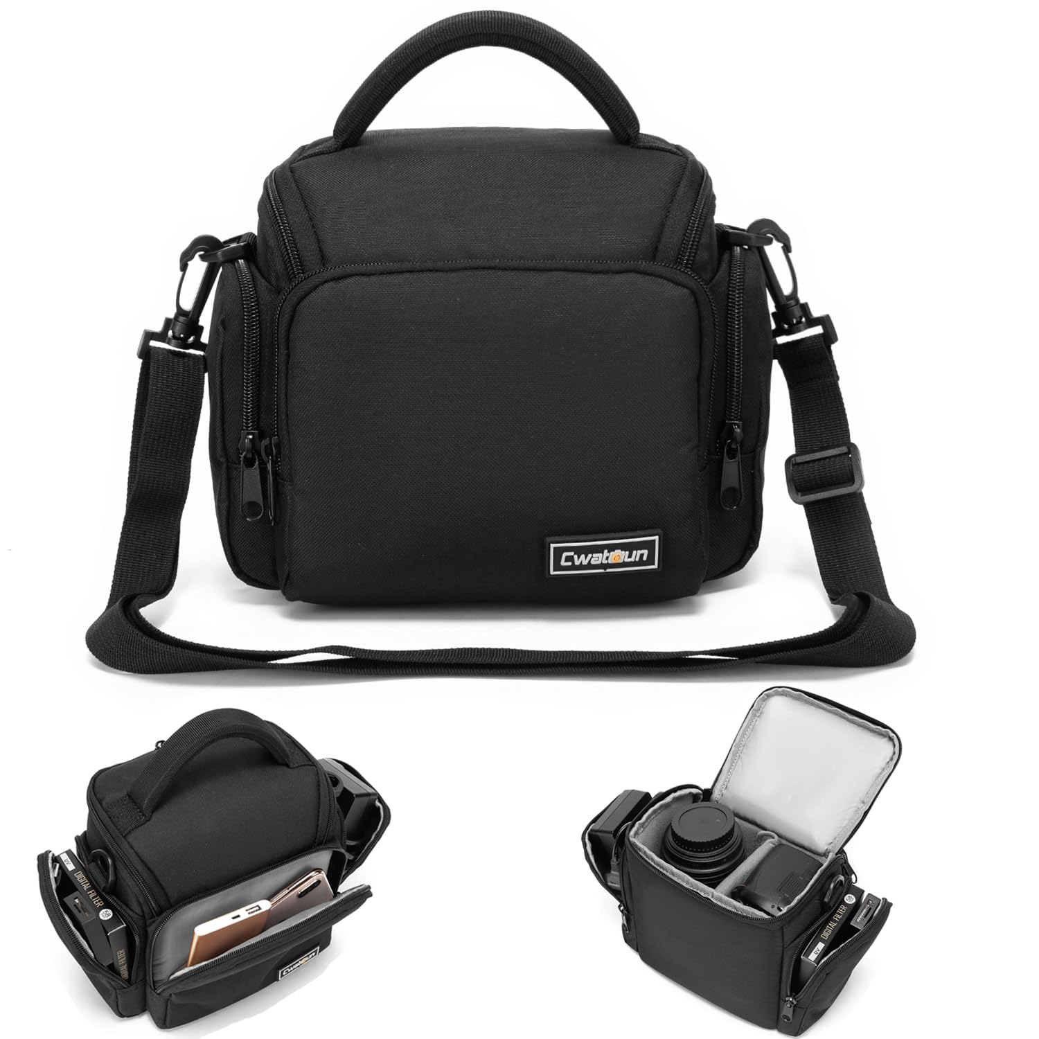 Cwatcun Sling Camera Bag | Water Resistant Case for DSLR and Mirrorless