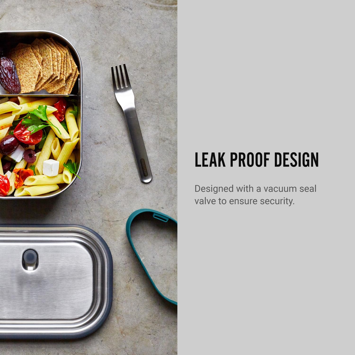 Black+Blum Stainless Steel Lunch Box – 1000ml Leakproof Bento, Ocean