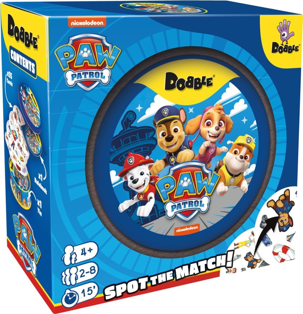 Paw Patrol Dobble Card Game by Snaps – Kids Speed and Observation Game