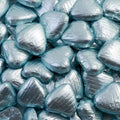 Italian Options Light Blue Foiled Chocolate Hearts - 100 Piece Wedding Favors