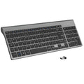 cimetech Wireless Ergonomic Keyboard with Number Pad - Silent Gray