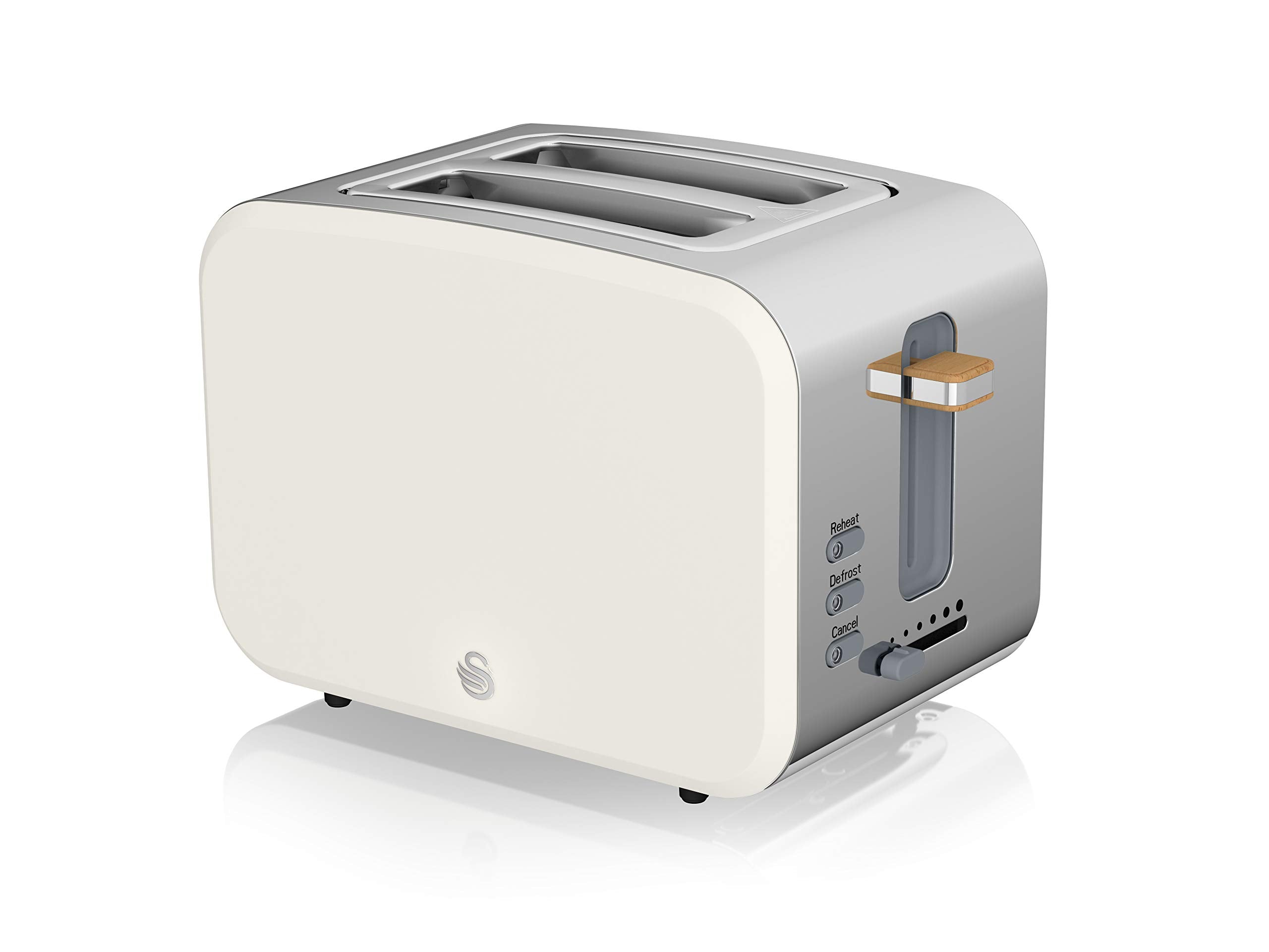 Swan Nordic 2-Slice Toaster | 900W White Toaster with 6 Browning Levels