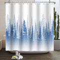 Christmas Pine Tree Forest Waterproof Shower Curtain