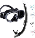 Cressi Estrella & Gamma Snorkeling Set – Mask and Snorkel Combo, Black