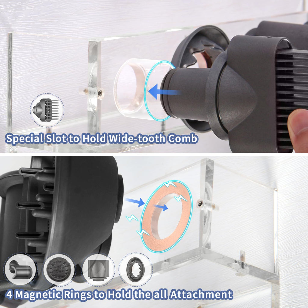 Floatant Wall Mount Holder Compatible with Dyson Airwrap Styler Supersonic Hair Dryer, Organizer for Storage Attachments - image 4