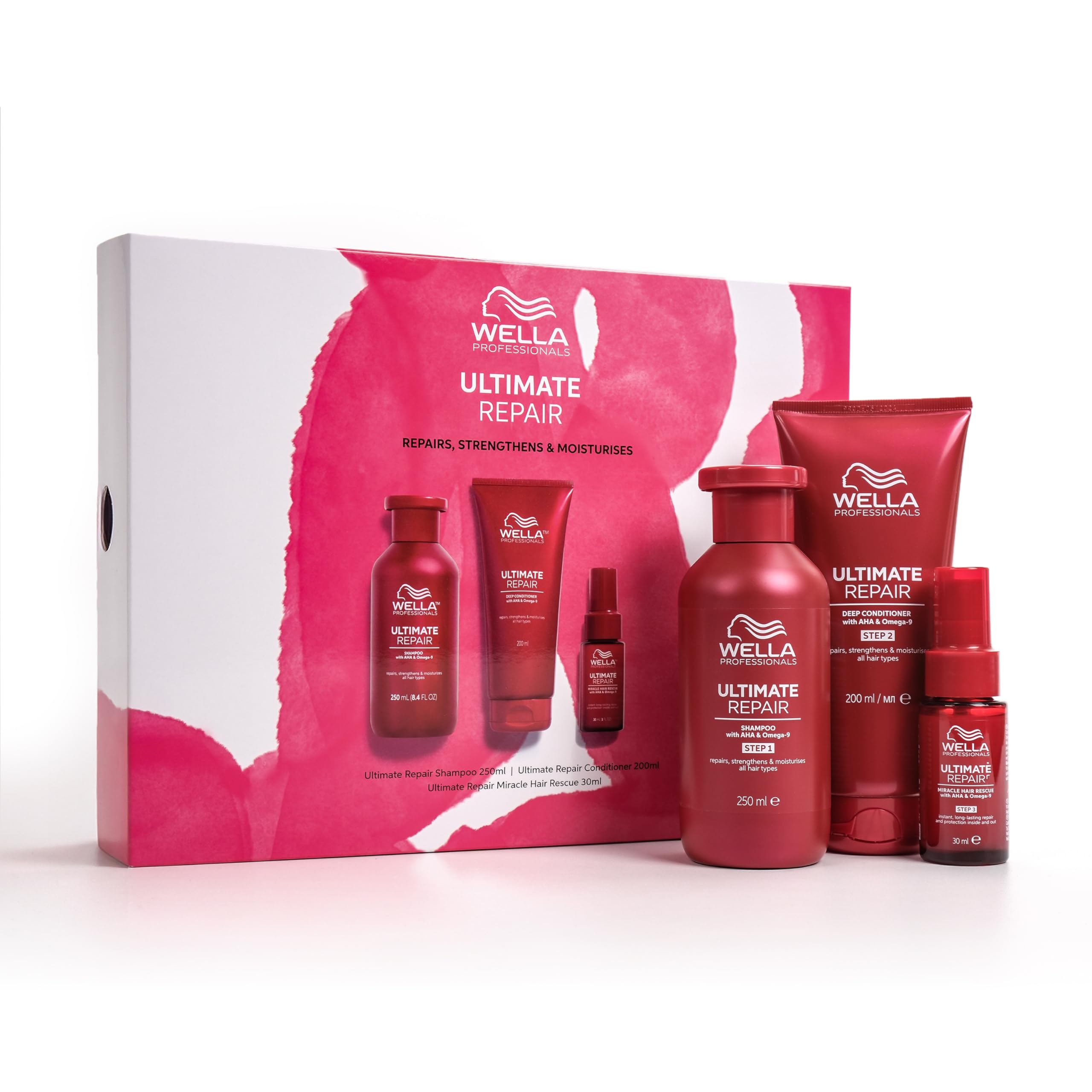 Wella Professionals Ultimate Repair Gift Set for Damaged Hair – 3-Step Kit