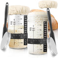 Zunmial Sourdough Starter Kit – 2pcs Glass Jars with Feeding Band