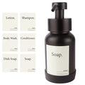 Jolof Store | Glass Soap Dispenser with Wall Holder - Black Stainless Steel