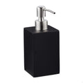 Relaxdays Matte Black Soap Dispenser | 300ml Stone Effect Polyresin