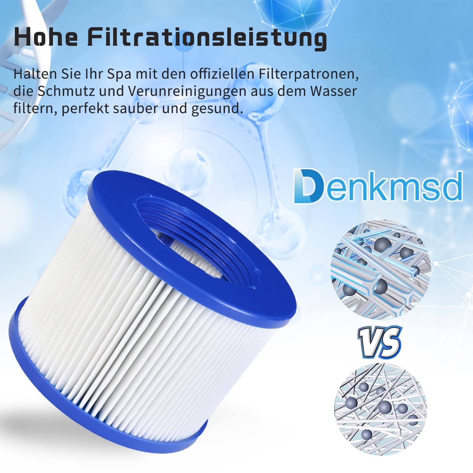 Denkmsd Inflatable Spa Filter Cartridge for Clever Spa – 75 x 100mm