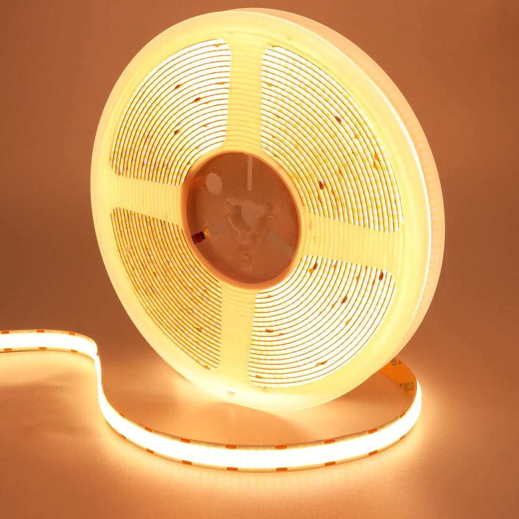 GOMING 32.8ft Double Row COB LED Strip Light | 3000K Warm White 24V