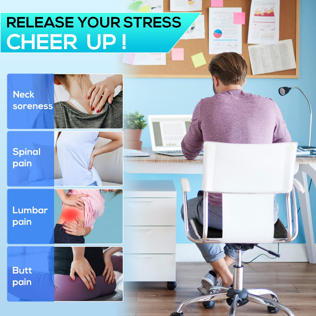 Gel Seat Cushion for Long Sitting, Relieving Back coccyx Pain Pressure - image 3