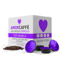 Amorcaffe 100 Coffee Capsules | Lavazza A Modo Mio Compatible Arabica