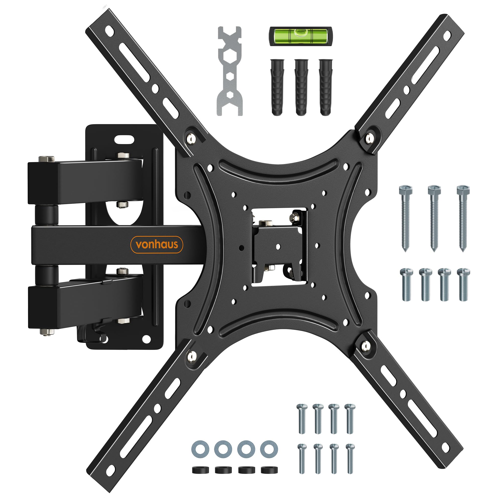 VonHaus Articulating TV Wall Bracket | 24-55" Tilt & Swivel Mount