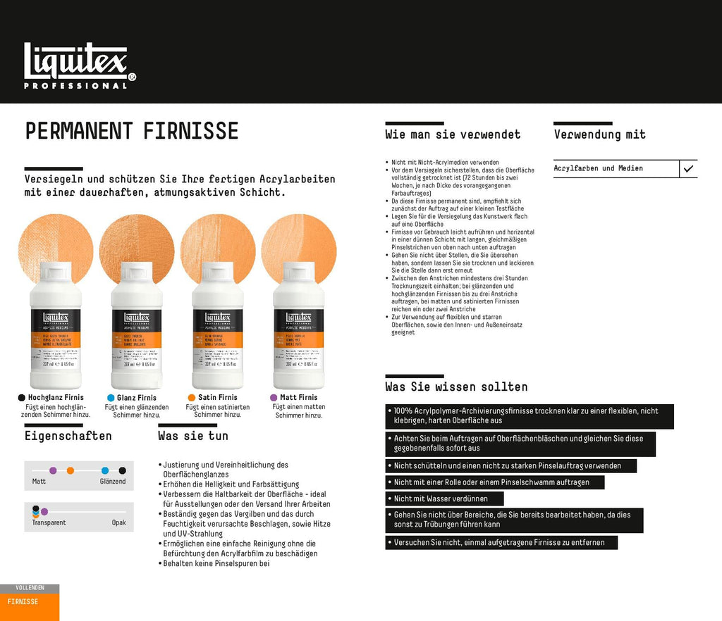 Liquitex Professional Matte Varnish – 946ml Archival Acrylic Medium