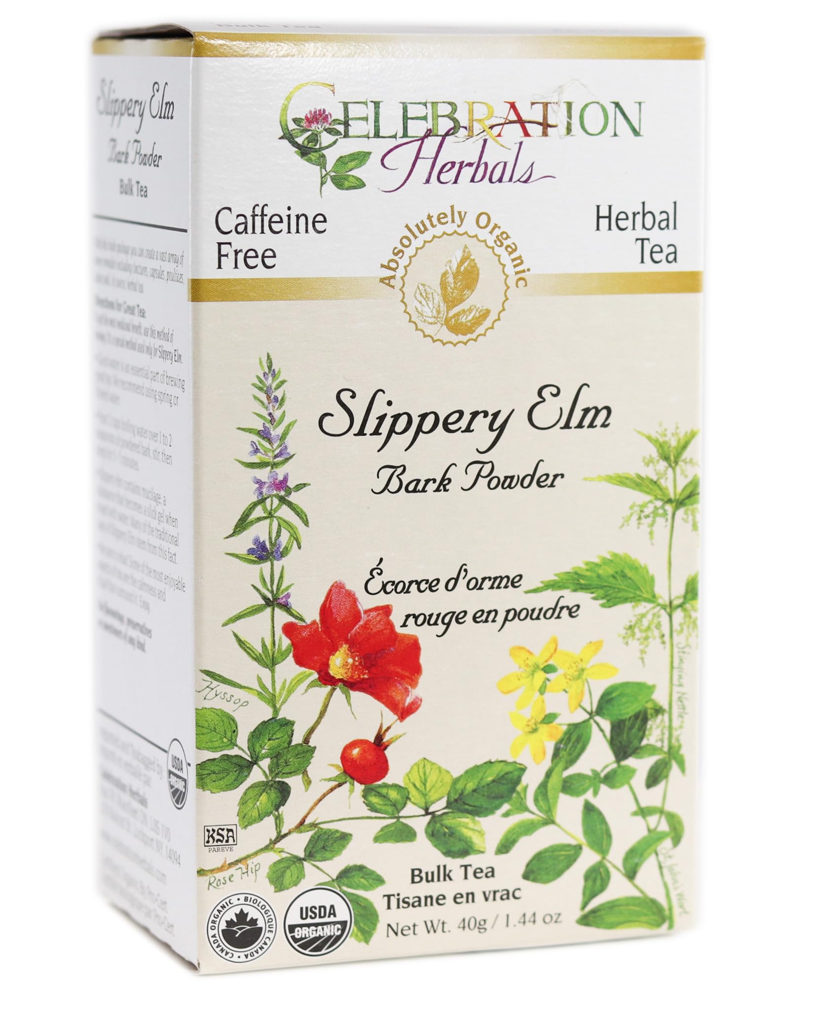 Celebration Herbals Organic Slippery Elm Bark Powder Tea - 40g