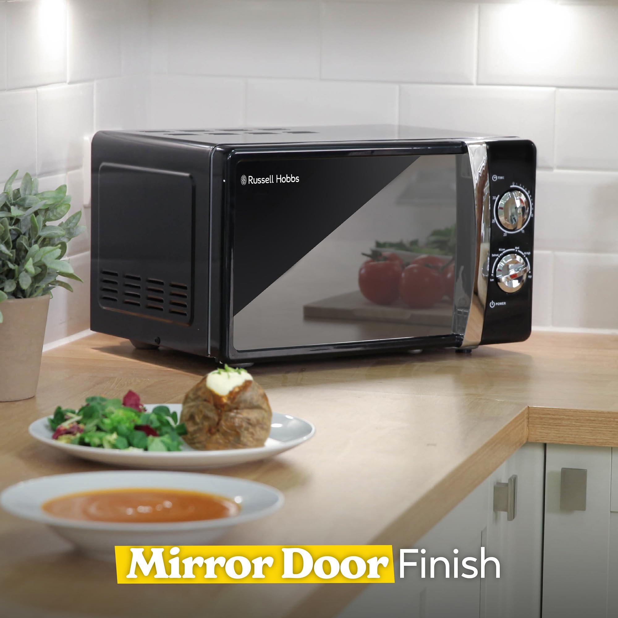 Russell Hobbs RHMM701B 700W Solo Manual Microwave - 17L Black
