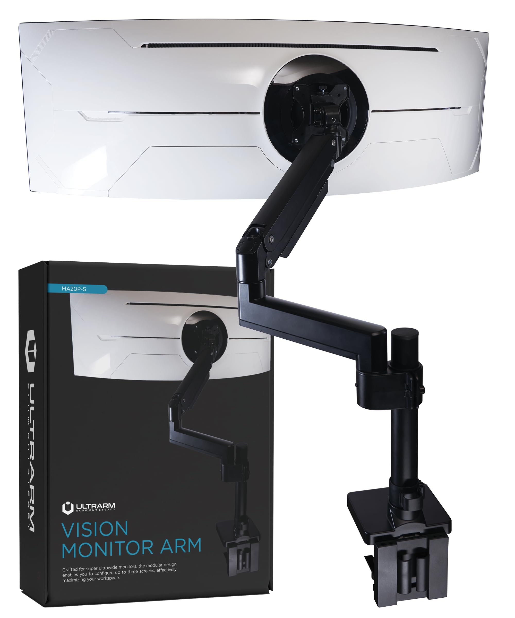 ULTRARM Heavy Duty Monitor Arm for Ultrawide Monitors up to 57" | Black