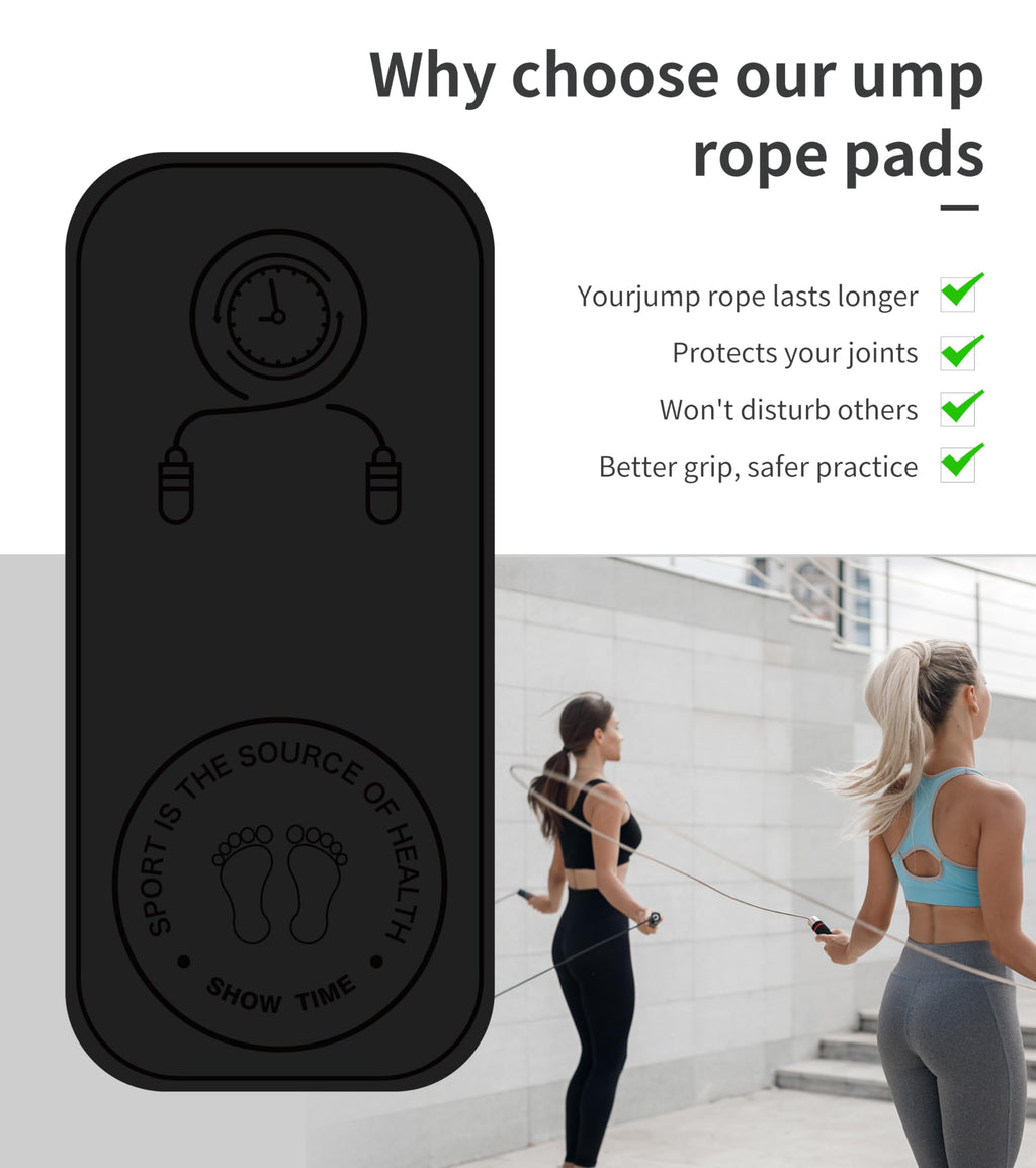 LaiEr Jump Rope Mat Set | 8mm Non-Slip TPE Shock Absorption Fitness Mat