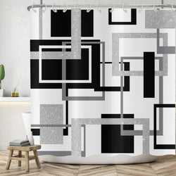 Geometry Shower Curtain – Waterproof Polyester, 180x200 cm