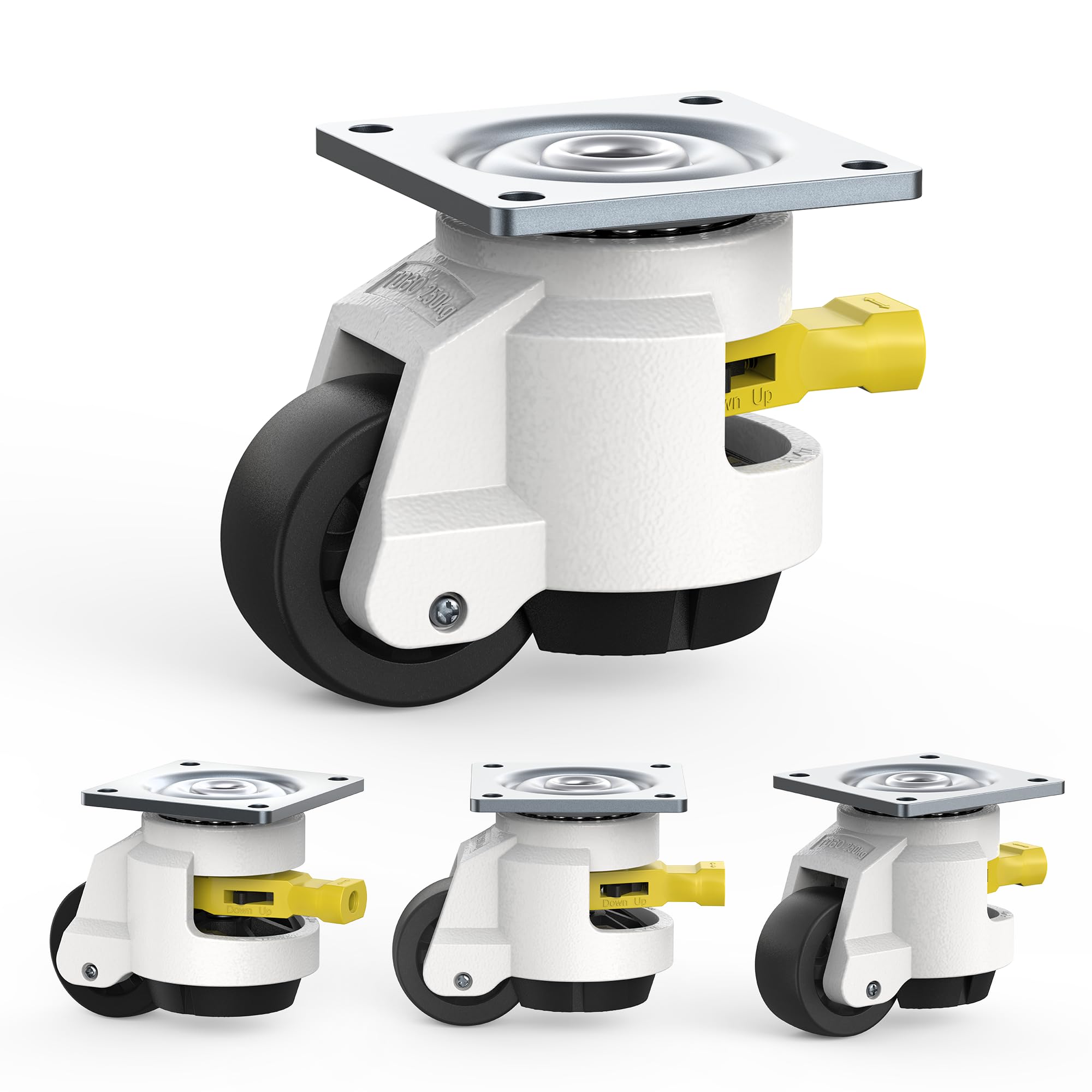 HOLKIE Heavy Duty Leveling Castors | 1000kg Capacity | Set of 4