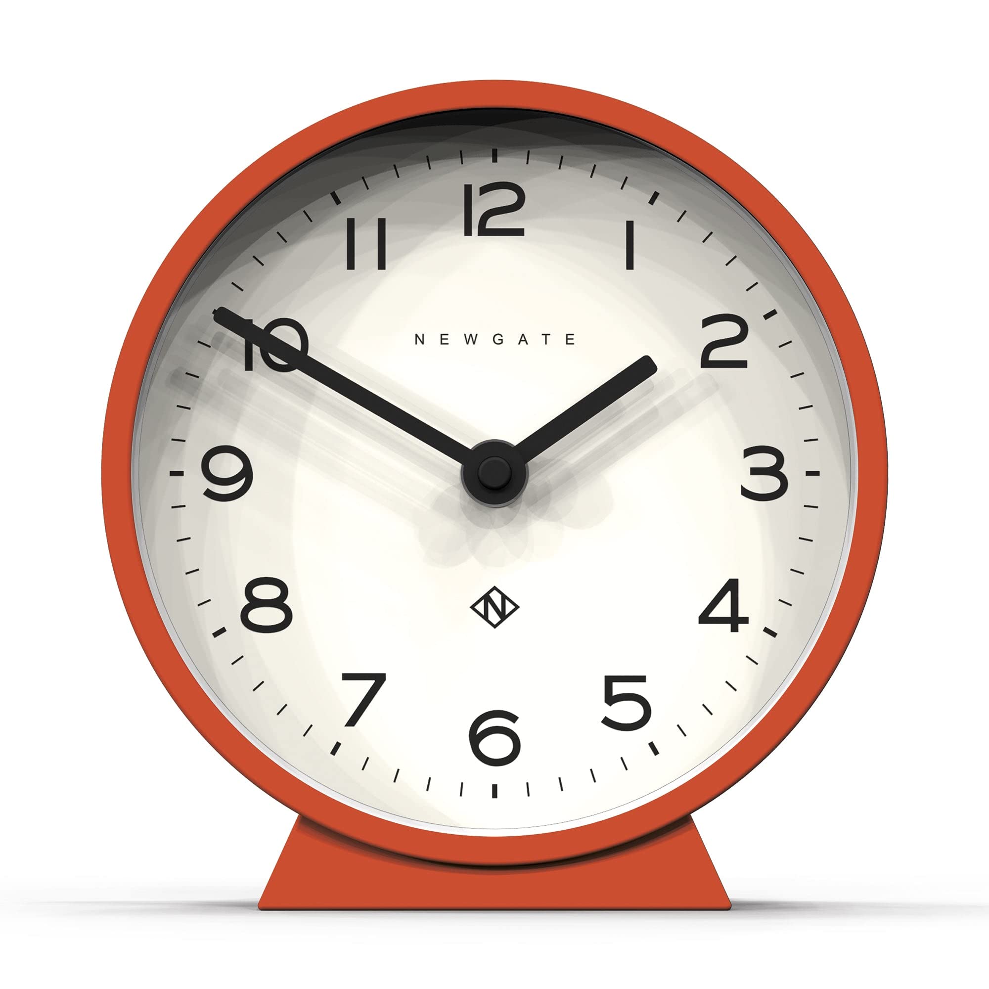 Newgate M Mantel Clock – Silent Sweep Minimalist Desk Clock, Orange