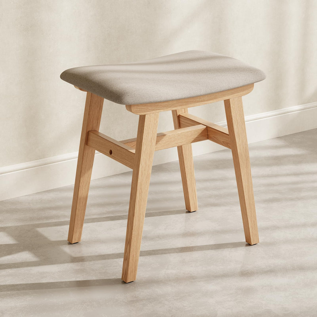 YQJJGL Dressing Table Stool Comfortable Vanity Stool Simple Padded Stool Chair for Makeup Desk Easy-To-Install Bedroom Chair Stool Suitable for - image 1