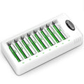 Granicell AAA Rechargeable Batteries (8 Pcs) with 8-Slot Smart Charger