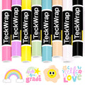 TECKWRAP Pastel Permanent Vinyl Bundle | 8 Glossy 12"x3ft Adhesive Rolls