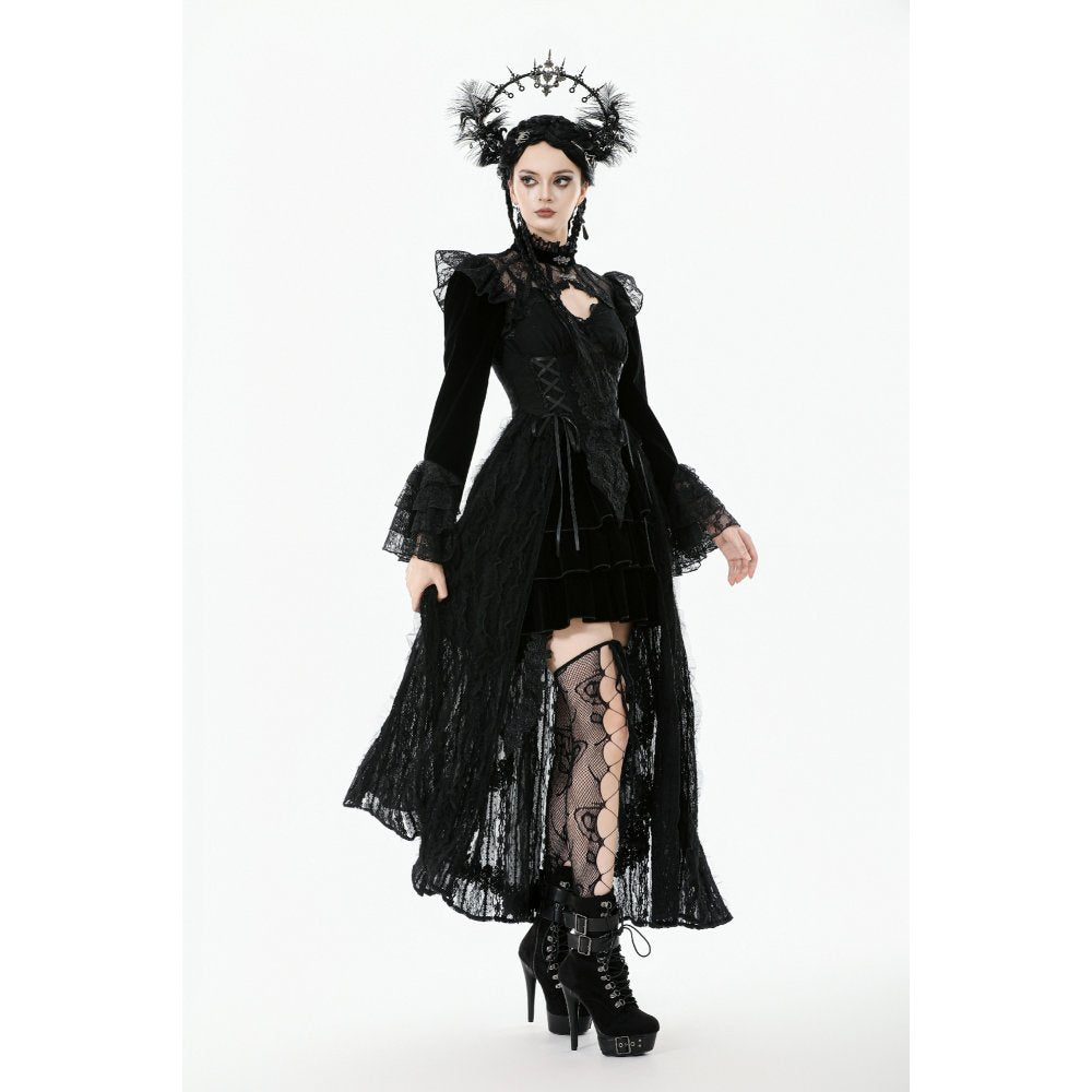 Dark in Love Erzebeth Gothic Bolero Shrug – Black Lace & Velvet