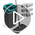Jolof Store Mop and Bucket Set | 360° Swivel Mop with 6 Microfiber Pads