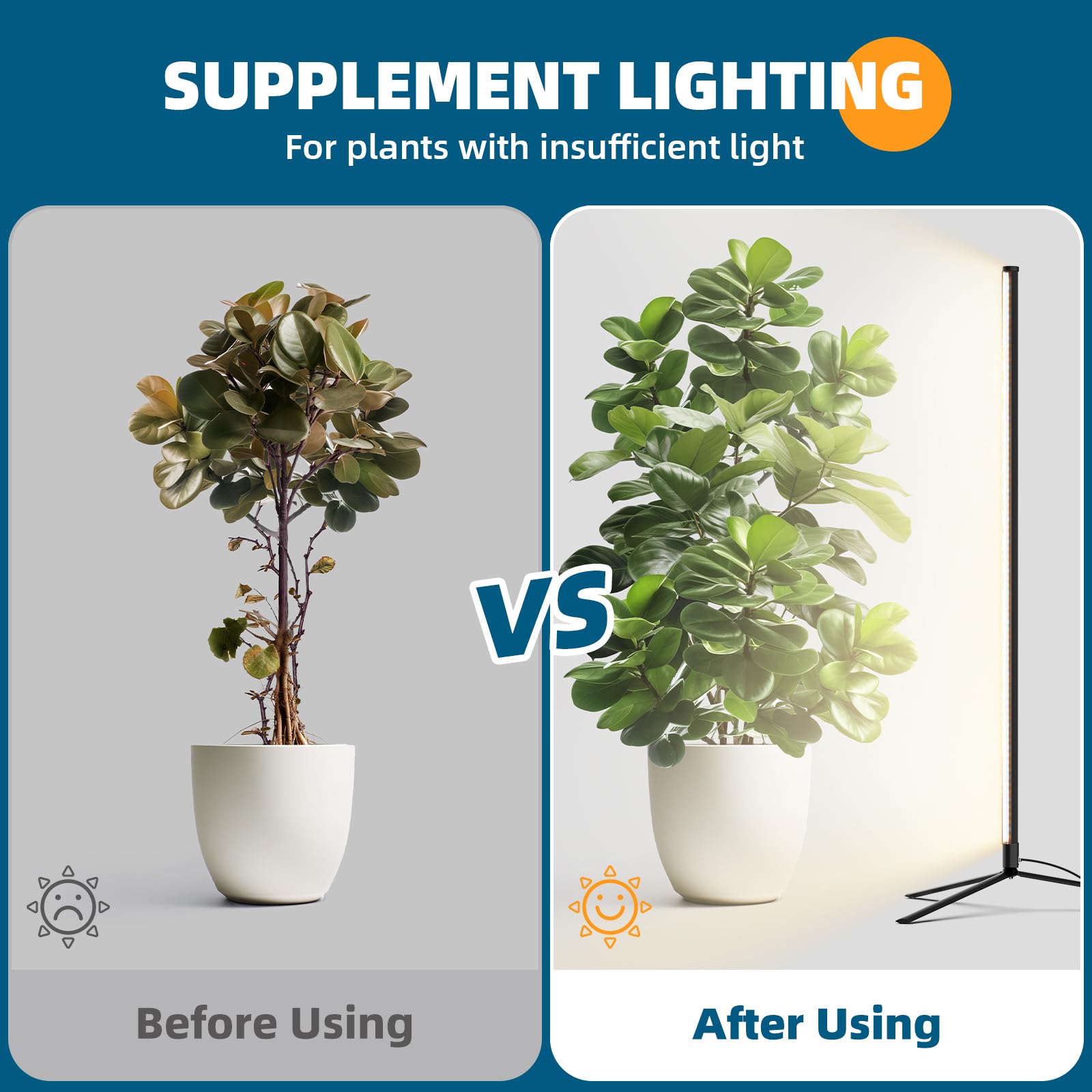 Barrina T10 Full Spectrum LED Grow Light - 42W Vertical Floor Plant Lamp