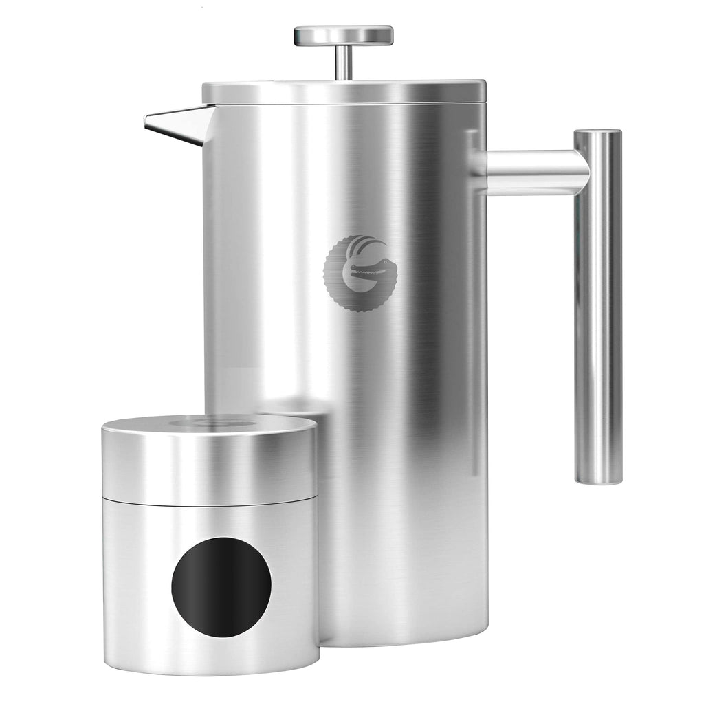 Coffee Gator 1L French Press - Insulated Double-Wall Stainless Steel Maker