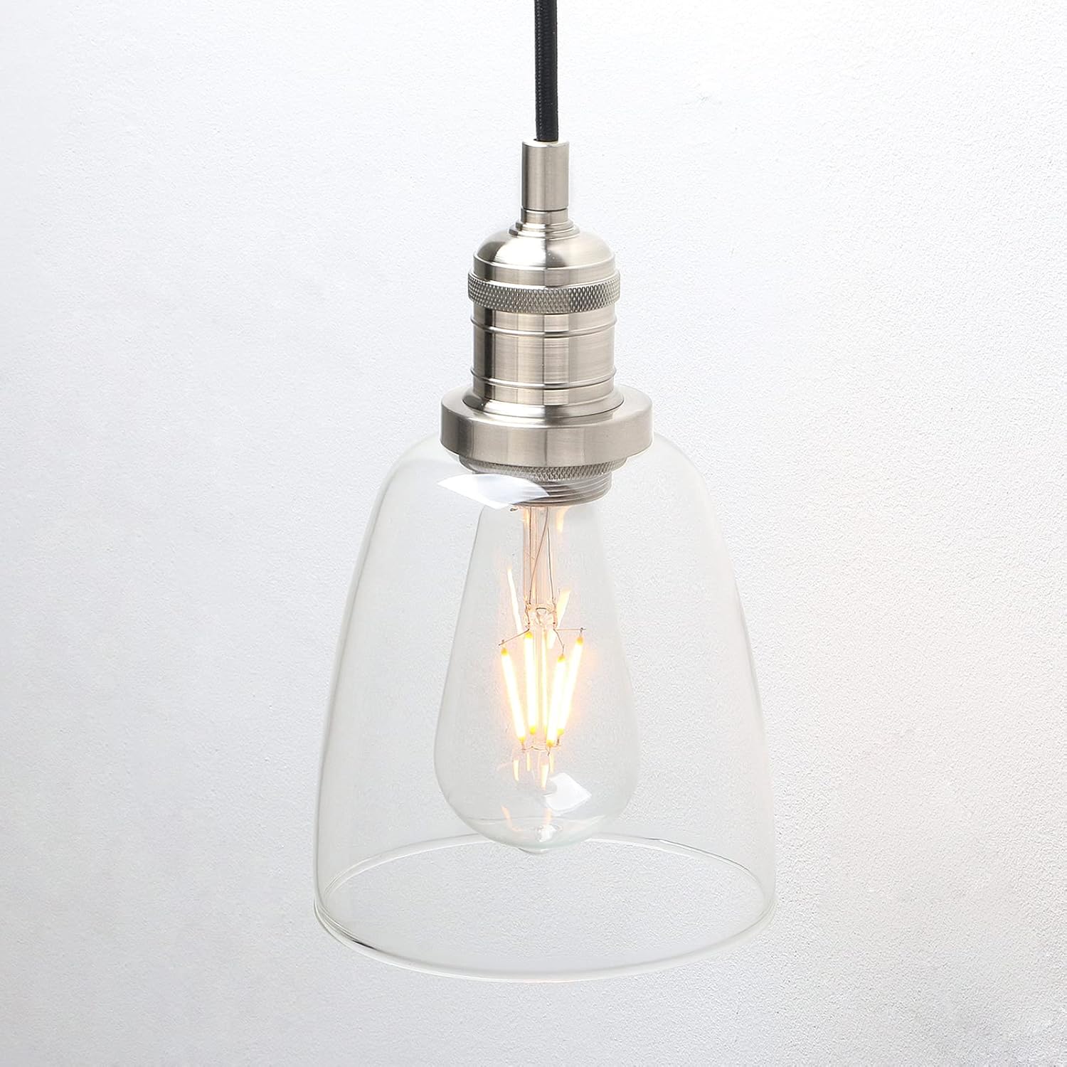 Phansthy 3-Light Industrial Pendant Chandelier | Adjustable Glass Shade