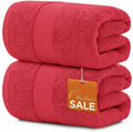 SBZ 2 Pack Extra Large Jumbo Bath Sheets | 100% Egyptian Cotton 600 GSM