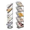 Patinao 2-Pack Sloping Narrow Shoe Rack | 5-Tier Slim Tall Storage Stand