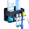 YYBO Wall Mounted Toothbrush Holder – Black Stainless Steel Adhesive