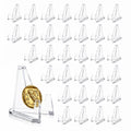 40Pcs Card Display Stand Mini Clear Acrylic Easel Stands Coin Display - image 1