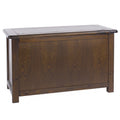 Home Source Denver Storage Ottoman – Dark Wood Blanket Box & Toy Chest