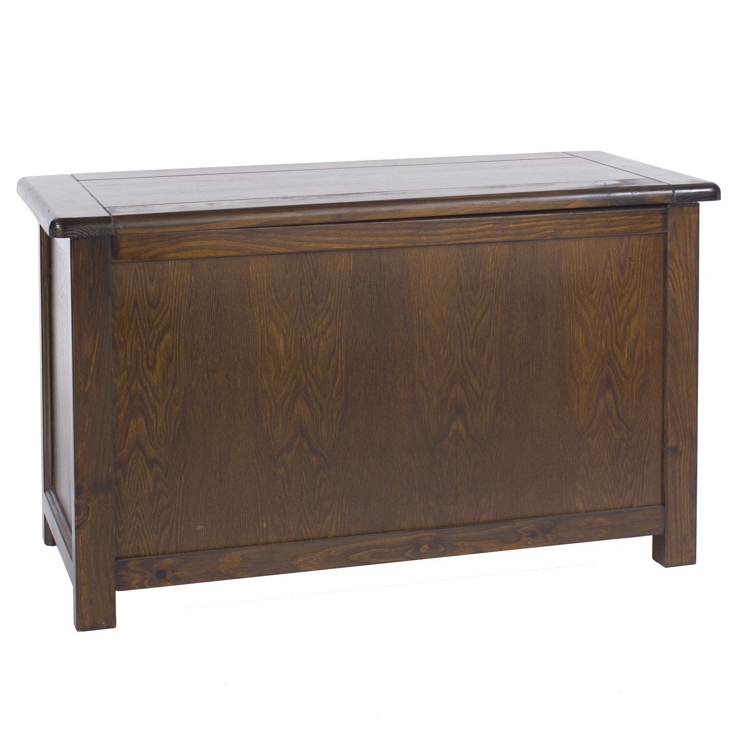 Home Source Denver Storage Ottoman – Dark Wood Blanket Box & Toy Chest