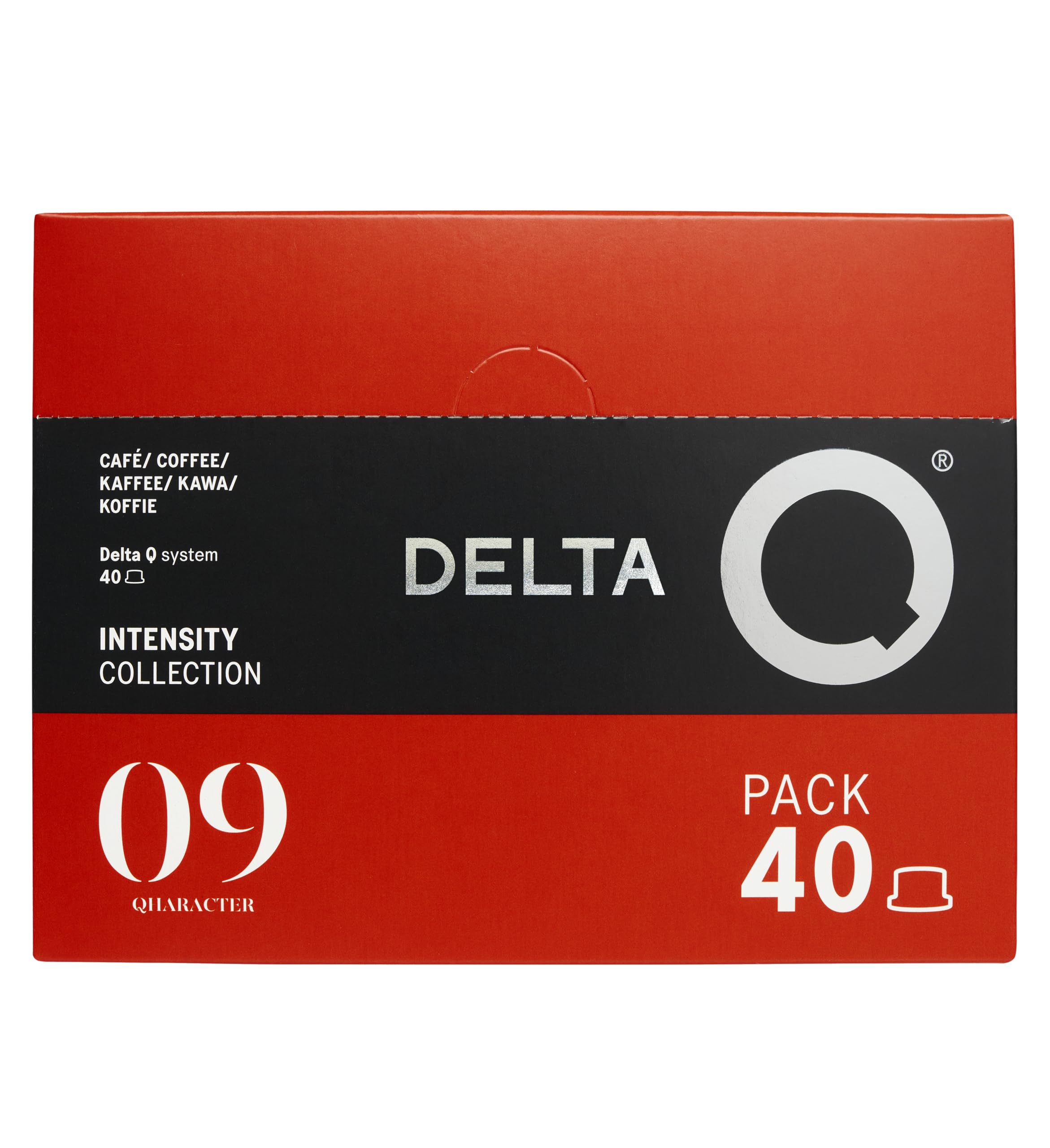 Delta Q Qharacter XL Cápsulas de Café Intensidade 9 – Pack de 40 Unidades
